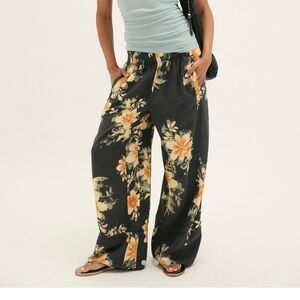 Free People Days End Linen pull on pants